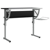 Craft Desk Black&Grey 110x53x cm Engineered Wood&Steel 340929