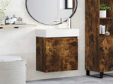 Bathroom Vanity Unit with Tap Smoked Oak 45.5 x 22.5 x 84 cm 889476