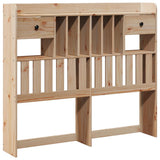 Headboard with Storage 135 cm Solid Wood Pine 855514