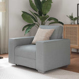 Sofa Light Grey 100 x 77 x 82 cm Fabric 4105207