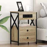 Bedside Cabinet Sonoma Oak 40 x 31 x 60 cm Engineered Wood 859462