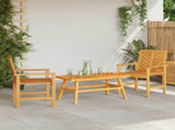 Garden Lounge Set 3 pcs Brown Solid Acacia Wood 3154131