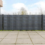 Balcony Screens 10 pcs Anthracite 255x19 cm Poly Rattan 156311