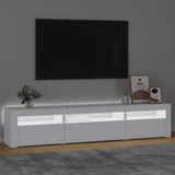 TV Cabinet with LED Lights White 195x35x40 cm 3152738