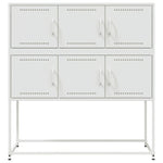 ZNTS Sideboard White 100.5x39x107 cm Steel 846601