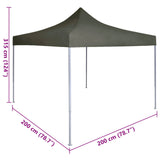 Party Tent Folding Anthracite 200 x 200 x 315 cm Oxford Fabric 42023510