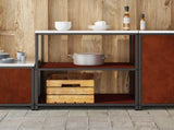 Kitchen Storage HATTEM Rusty 90 x 50 x 92 cm Steel 874960