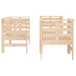 ZNTS 3 Piece Garden Lounge Set Solid Wood Pine 825142