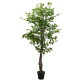 Artificial Ficus Tree 1260 Leaves 200 cm Green 359019