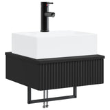 Wall-Mounted Wash Basin Black 40 x 41 x 39 cm Engineered Wood 890199
