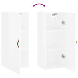 Wall Mounted Cabinet High Gloss White 34.5x34x90 cm 828830