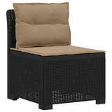 5-Seater Garden Sofa with Cushions Rattan Look PP Anthracite 3444052