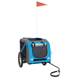 Pet Bike Trailer Blue and Grey Oxford Fabric and Iron 93876