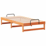Bed Frame Brown 90 x 200 cm Solid Pine Wood 873147