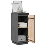 Sideboards 2 pcs Grey 31.5x34x75 cm Solid Wood Pine 813355