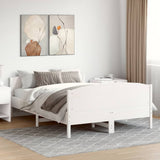 Bed Frame without Mattress White 120x190 cm Small Double Solid Wood Pine 3216186