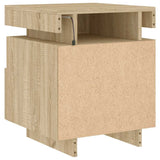 Bedside Cabinet with LED Lights Sonoma Oak 40x39x48.5 cm 836788