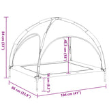 Dog Bed with Canopy Anthracite Oxford Fabric and Steel 172599