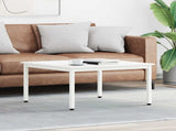 Coffee Table White 80 x 80 x 45 cm Solid Pine Wood 892768