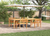 Garden Dining Set 7 pcs Brown Solid Acacia Wood 3375667
