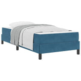 Box Spring Bed with Mattress Dark Blue 80 x 220 cm Fabric 3398771