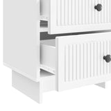 Bedside Cabinet High Gloss White 43 x 34.5 x 47.5 cm 893843