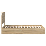 Storage Bed with Drawer Sonoma Oak 90 x 200 cm Engineered Wood 3411245