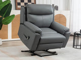 Faux Leather 70&deg Electric Riser Recliner Chair, Charcoal Grey T3398P330487