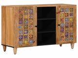 Sideboard with Shelf Natural 90 x 33 x 75 cm Solid Mango Wood 4018288