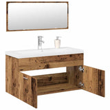 3 Piece Bathroom Furniture Set Old Wood Engineered Wood 3328911