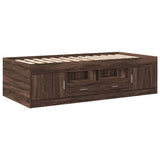 Daybed with Drawers without Mattress Brown Oak 100x200 cm 3280243