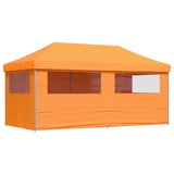 ZNTS Foldable Party Tent Pop-Up with 4 Sidewalls Orange 4004953