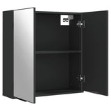Bathroom Mirror Cabinet Black 64x20x67 cm Engineered Wood 833560