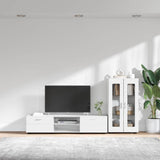 TV Cabinet Set FLORIN 3 pcs High Gloss White Engineered Wood 3397938