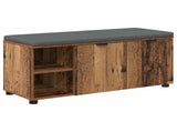 Hall Bench Old Wood 100 x 38 x 46 cm Engineered Wood and Fabric 891518