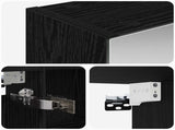 Bathroom Mirror Cabinet with Shelf Black Oak 100 x 14.5 x 70 cm 889120