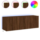 TV Wall Cabinets with LED Lights 2 pcs Brown Oak 60x35x41 cm 837315