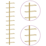 Wall-mounted Wine Rack for 10 Bottles Gold Metal 340905