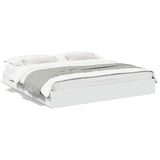 Bed Frame with Drawers without Mattress White 180x200 cm Super King 3280636