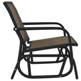 Garden Glider Chairs 2 pcs Brown 61x76x87 cm Textilene&Steel 362713