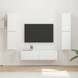 TV Cabinet Set 6 pcs White Engineered Wood 3409123