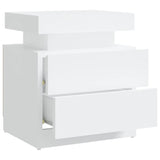 ZNTS Bedside Cabinet White 45x35x52 cm Engineered Wood 326849