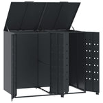Wheelie Bin Storage for 2 Bins Anthracite 138x79x117 cm Steel 3279982