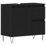 Bathroom Furniture Set 3 pcs Black Oak 30 x 30 x 190 cm 3333097