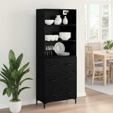 Highboard Black Oak 69.5 x 34 x 180 cm Engineered Wood 3416093