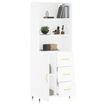 Highboard White 69.5x34x180 cm Engineered Wood 3189997