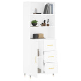 Highboard White 69.5x34x180 cm Engineered Wood 3189997