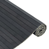 Rug Rectangular Grey 100x400 cm Bamboo 376820
