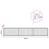Gabion with 5 mm Wire and 5x10 cm Mesh 300x30x50 cm 3464616