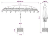 Balinese Parasol with Base 2 pcs Blue 3433023
